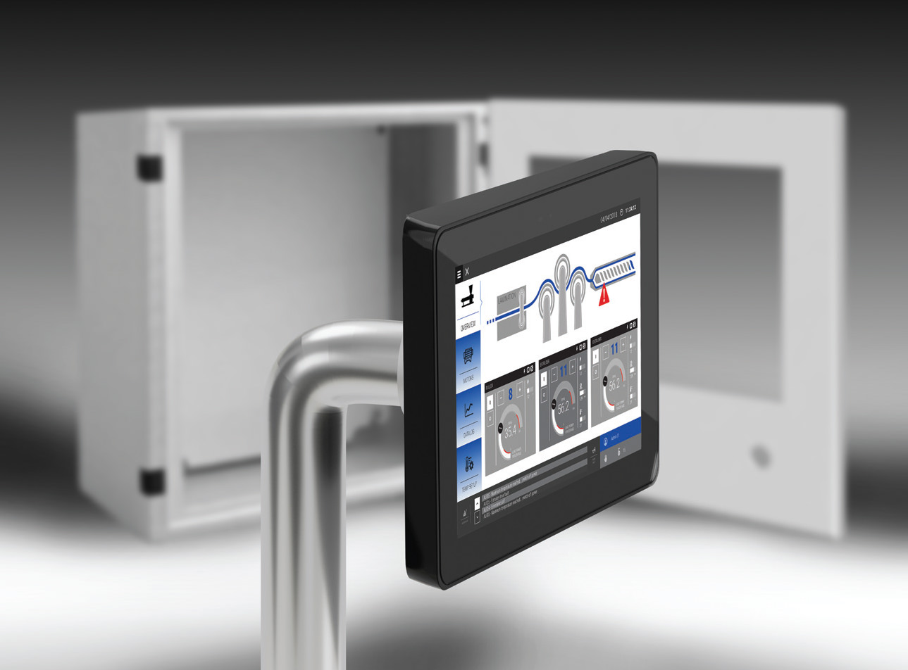 JSmart HMI Operator Interface no enclosure required and a single wire for power and communications